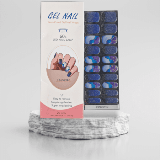 Set unghii cu gel Autocolant 20 STICKERE - INTERGALACTIC MARBLE